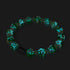 Orchidée verte | Argent sterling 925 | Bracelet en verre Firefly Blossom